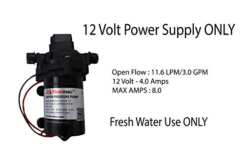 Class A Customs | 25 Gallon RV Concession Fresh Water Tank with Plumbing Kit & 12 Volt Water Pump | T-2500-BPK-PUMP