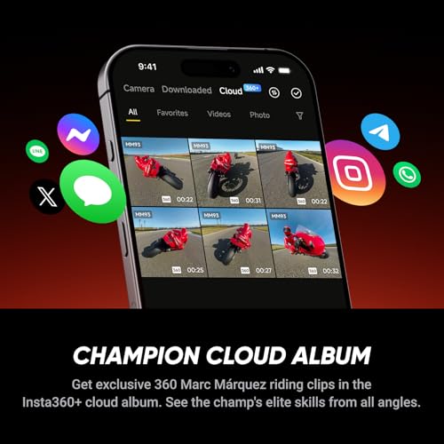 Image of Insta360 X5 MM93 Championship Edition - Waterproof 8K 360 Camera, Leading Low-Light Performance, Invisible Selfie Stick Effect, Tough and Replaceable Lenses, 205-Min Battery, Wind Guard, Stabilization