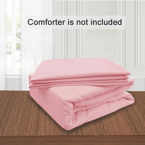 Image of Mejoroom Blush Pink Duvet Cover King - Comforter Cover - Soft and Breathable Bedding Duvet Cover with Zipper Closure, 3Pieces, 1 Duvet Cover (104x90) and 2 Pillow Cases(20x36)
