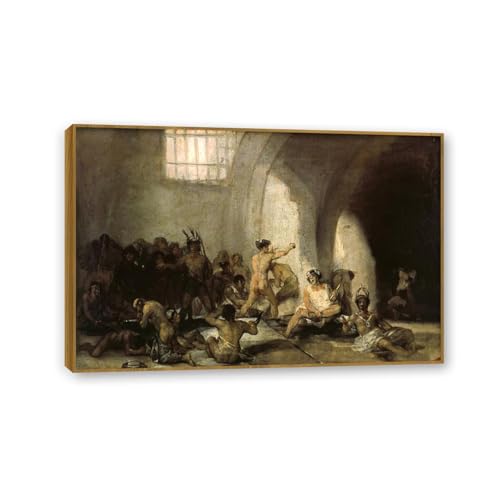Tableaux sur toile Francisco de Goya poster reproduction La maison de fous 30x20