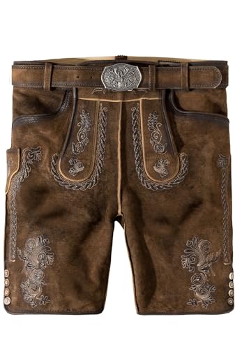 Lederhosen homme Thomas2 le short en cuir confortable coupe relaxed