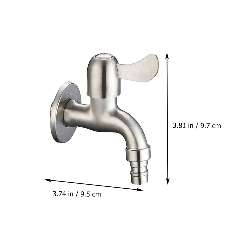 Widespread Faucet Sink Faucet Sink Faucet 2 Inch Water Faucet Washing Machine Sink Basin Cold Water Tap Stainless — view 7