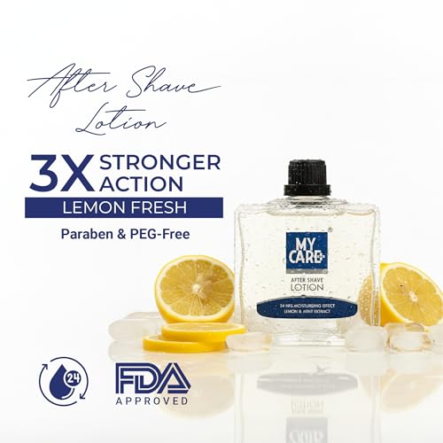 Image of After Shave Lotion,Lemon & Mint |Moisture Lock 24 hr+| Deep Cleansing &Hydrating|Strong antispetic action|Herbl Extracts|100ml