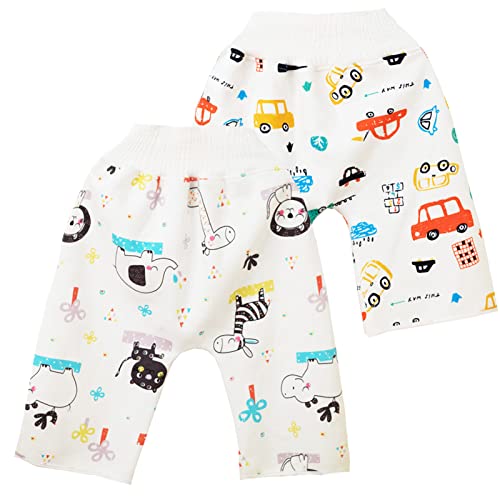 Adigau Bébé Enfants Jupe de Couche Anti-Fuite Jupe d'apprentissage Propreté Lavable Réutilisable Jupe de Couche Bébé Culotte d'apprentissage Enfant A3 0-4 Ans Cover
