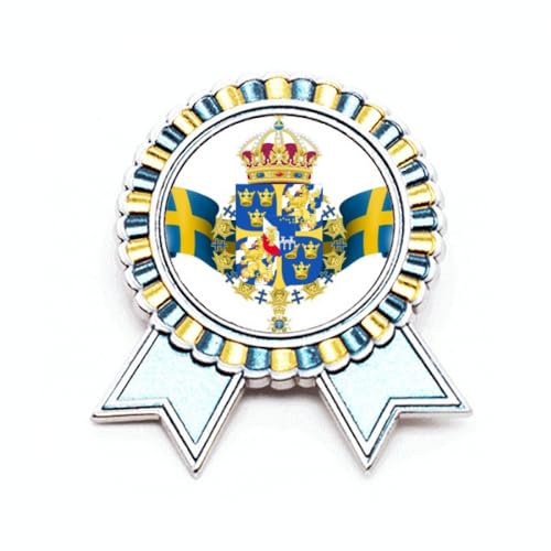 Broche emblème national suédois accessoire de costume pour célébration