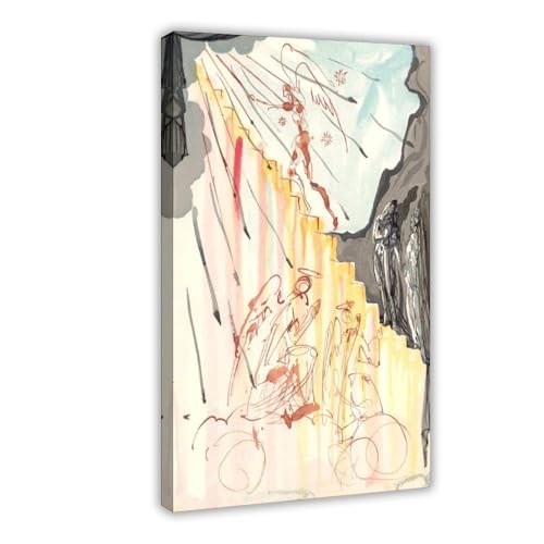 Tableau Salvador Dalí L'échelle mystique - Impression giclée WCYB sur toile haute qualité