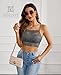 Avidlove Lace Bralette Lace Camisoles for Women Camisoles Racerback Double-Layered Y2K Crop Top Gray1 L