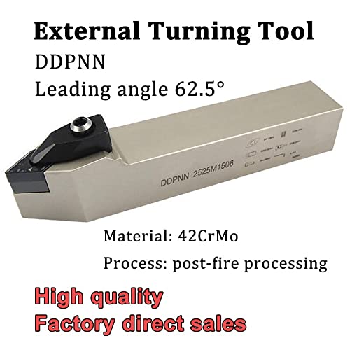 XYXXBB CNC Lathe Excircle Carbide Turning Tool DDPNN2020K15 DDPNN2525M1506 DDPNN External Turning Tool Holder for Carbide Inserts DNMG1504 DNMG1506 (Hole Diameter : DDPNN2020K1506)