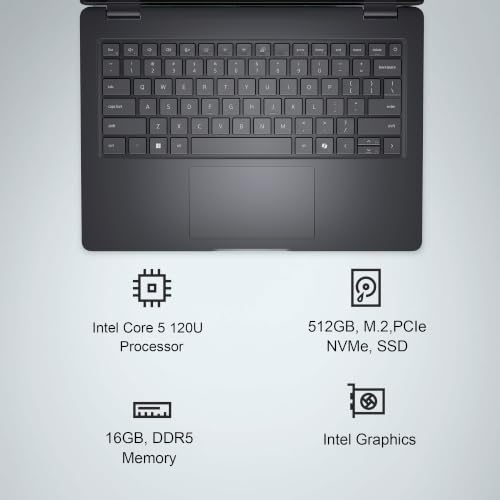 Image of Dell Pro 14 PC14250 (Next Gen Latitude 5450) Business Laptop (14 inch FHD+ IPS, Anti-Glare, Intel Core 5 120U (> Ultra 5 125U), 16GB DDR5, 512GB SSD), 1080p IR Webcam, Backlit, Thunderbolt 4, Win 11 Pro
