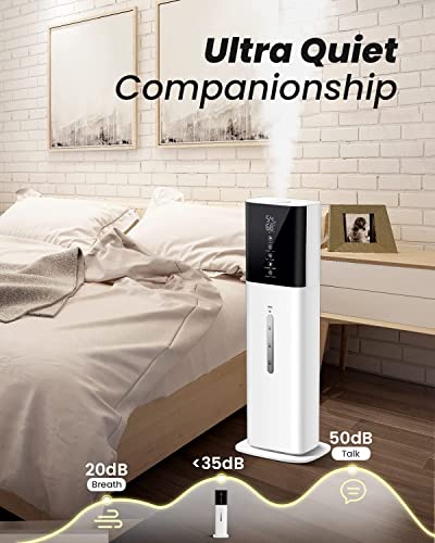 Humidifiers For Bedroom, 2.11Gal 8L Quiet Humidifiers For Large Room With Timer, 360°Nozzle, 3 Speed Ultrasonic Cool Mist Humidifier With Humidistat For Baby, Customize Humidity For Home Adults Plants #TOP4