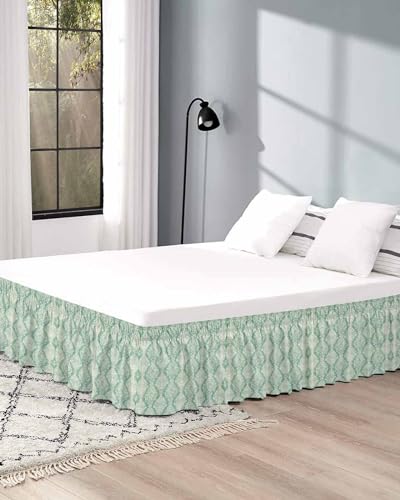 Sabolny BED SKIRTING QUEEN SIZE WRAP AROUND Green Bed Skirt Queen Size 16 Inch Drop thumb #4