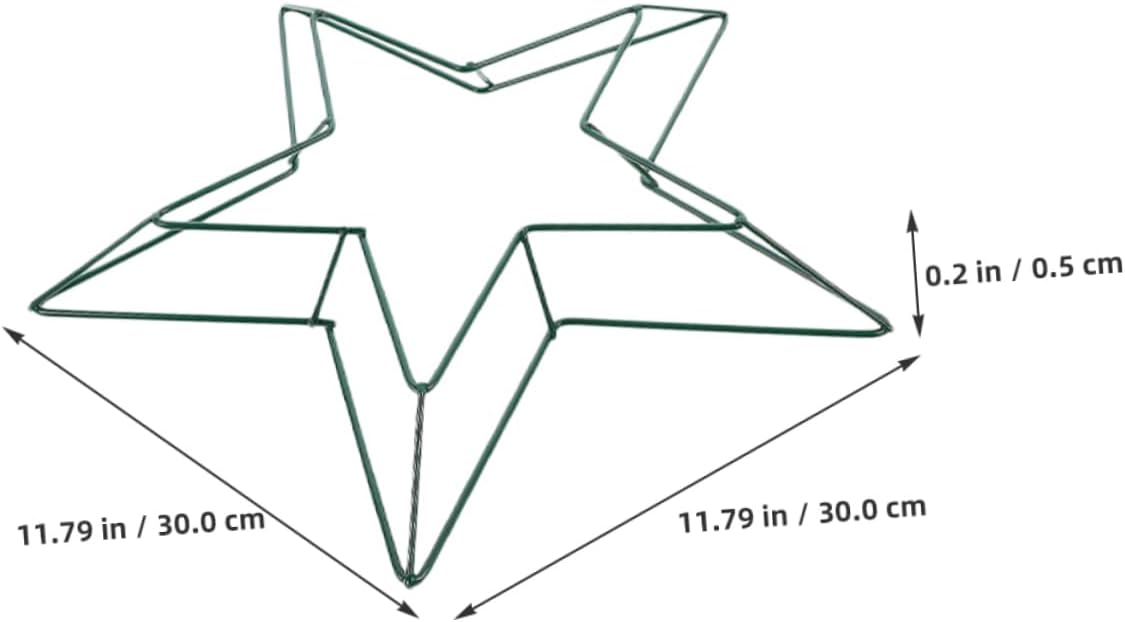 Ciieeo Star Shaped Metal Wreath Frame Set DIY Wreath Base for Floral Arrangements Garden Decor and Holiday Crafts Includes and Iron Wire