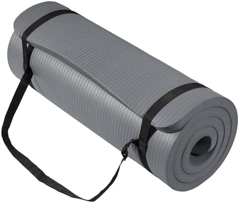 BalanceFrom Yoga Mat 1-Inch Extra Thick High-Density Exercise Mat...