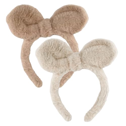 VALICLUD 2pcs Adorable Rabbit Ears Headband Decorative Hairband for Girls Multi-functional Headwear for Dress up