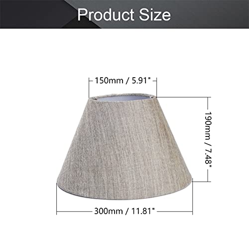 Image of Lamp Shade,Fabric Floor Lamp Shade for E27 Base UNO Style with Adpter for E14 Base Fabric Hand Crafted (Coffee Gold)