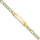 ID Bracelet Curb 10K Yellow Gold Men's Jewelry and Accessories 8 in 10.34 mm