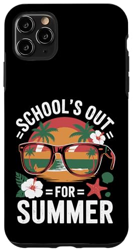 School's Out for Summer Retro Vacation Sunglasses Tee Carcasa para iPhone 11 Pro Max