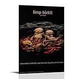 rwewqrhg limp bizkit poster artistico da parete con stampa artistica moderna su tela, stampa artistica da parete, 50 x 75 cm, con cornice
