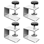 4 Pcs Desk Clamp, Heavy Duty C Clamps Metal Universal Stainless C Clamp for Woodworking Fixed Repair Home