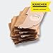 Kärcher Original Paper Filter Bags KFI 222: 5 pieces, 2-play, custom-fit for Kärcher Wet and Dry Vacuum Cleaners WD 2, MV 2, WD 2.200 to WD 2.550, SKU 6.904-332.0