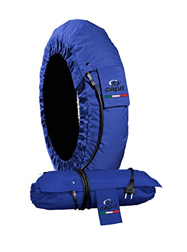 100% made in Italy Termocoperte Capit Mini 12\'\' EU (pneumatici fino a 100/90 anteriori e 130/80 posteriori) (Blu)