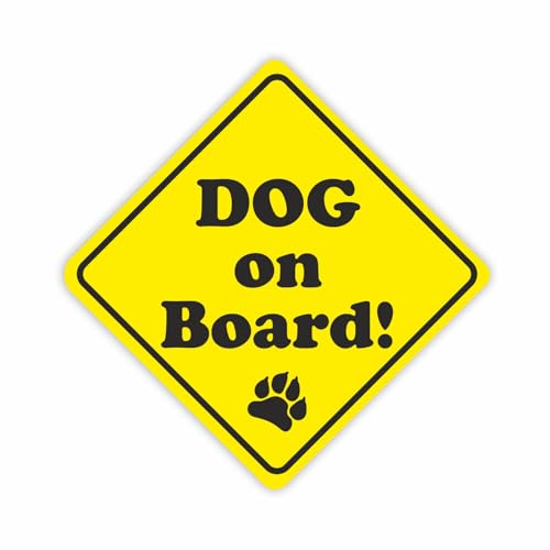 iSecur adesivo per auto Dog on Board I 11 cm di altezza I adesivo per cani I adesivo per proprietari di cani I resistente alle intemperie I kfz317