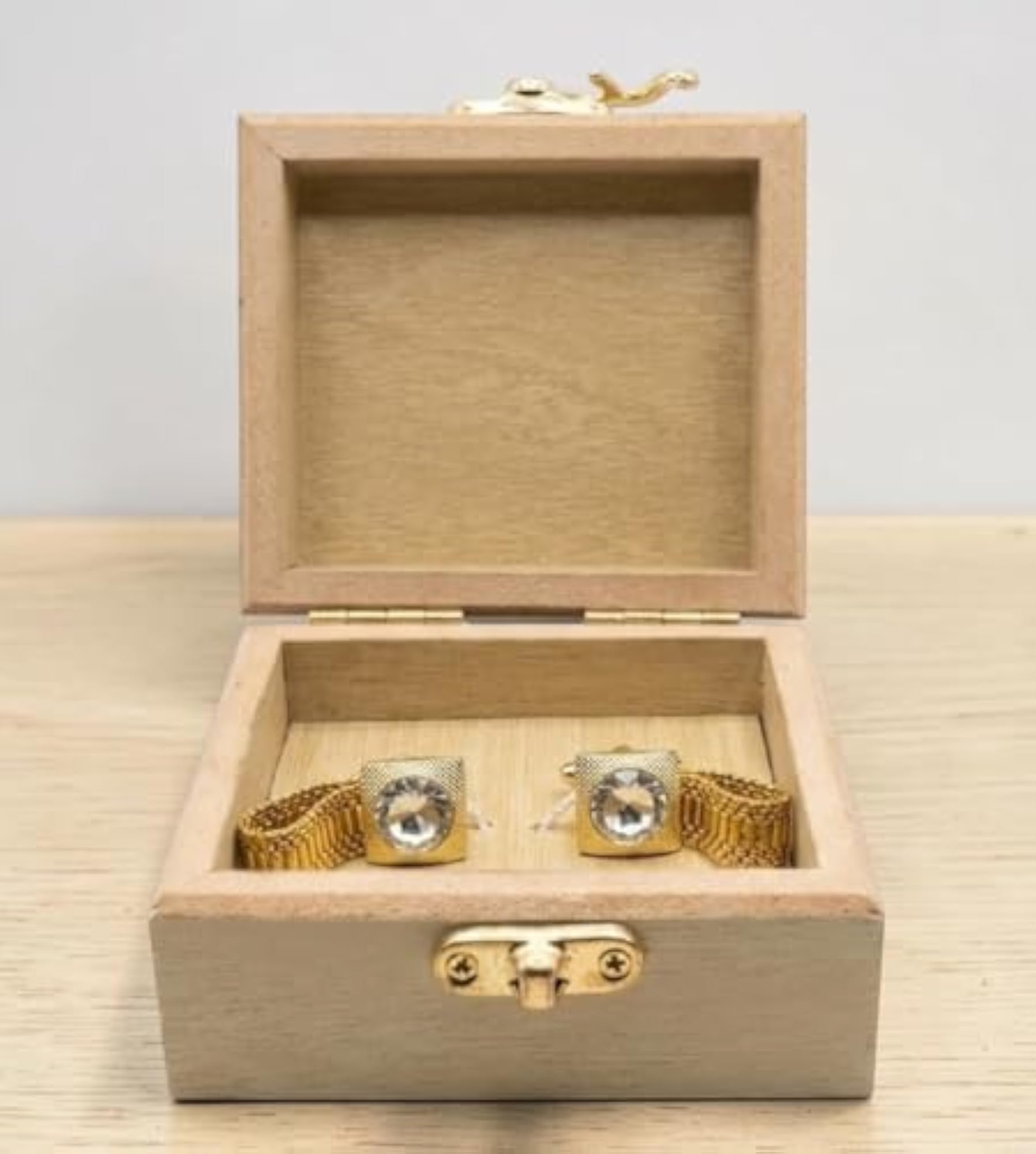 Men's Designer Cufflinks with Wooden Gift Box, Luxury Accessory
