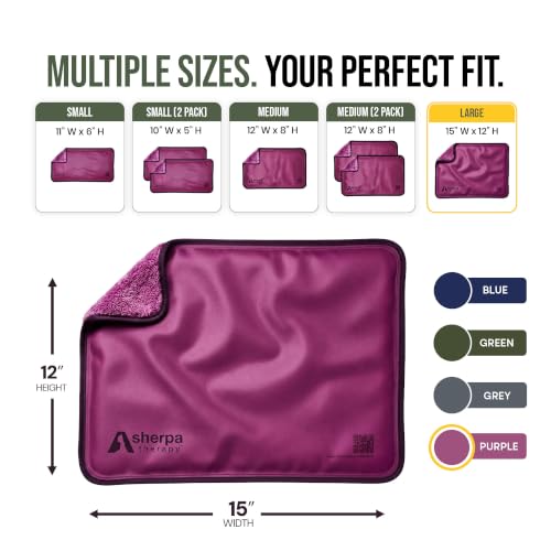 Image of Large Hot and Cold Flexible Gel Ice Packs for Injuries Reusable, Cold Packs for Injuries Reusable Ice Packs, Soft Ice Pack for Back Cold Compress - 12 inch x 15 inch - Purple