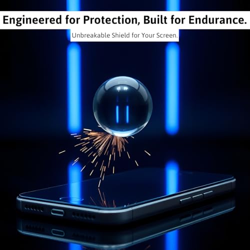 Image of Tempered Glass Screen Protector Compatible For iPhone 12 / iPhone 12 Pro (Black) Edge to Edge Coverage with Easy Installation kit