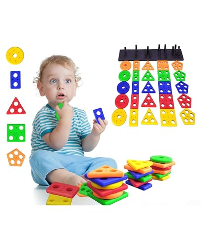 Image of Humming Bird Geometrics Educational & Learning Shape Sorter Toys for Kids Smart Creative Activity Fun & Learning Toy Blocks Multicolor Stacking Block Game for Kids