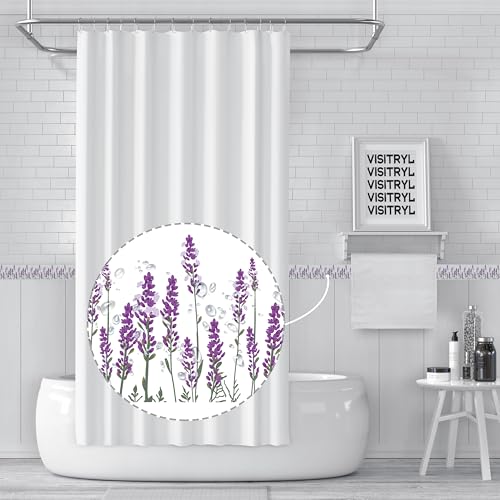 VisitRyl Bordüre selbstklebend Lavendel 10 cm x 500 cm zum Aufkleben für Wohnzimmer Küche Badezimmer Tapetenrahmen Abnehmbare Wasserdicht… – Ansicht 5