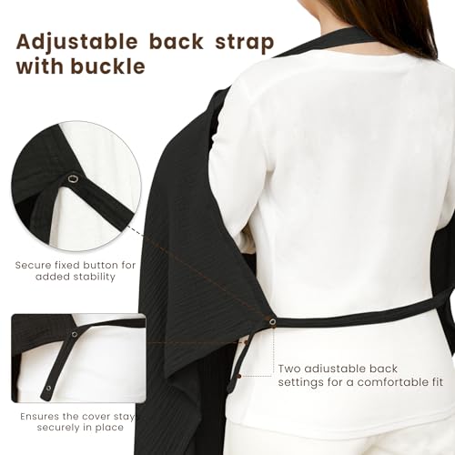 Image of Konssy Muslin Nursing Cover Up for Breastfeeding with Rigid Hoop