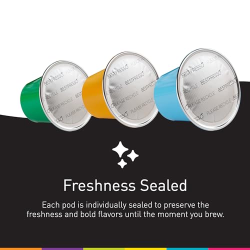 Bestpresso Coffee for Nespresso Original Machine 120 Aluminum pods Certified Genuine Espresso Lungo Blend (High Intensity) Pods Compatible with Nespresso Original 60 Days Satisfaction Guarantee