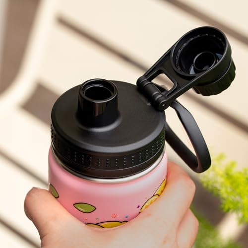 Soledea Replacement Lids Compatible with Hydro Flask Wide Mouth Water Bottle 12, 16, 18, 20, 32, 40, and 64 oz, Top Spout Lid with Handle, Wide Mouth Lid Chug Cap Accessories