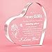 Milcier Gifts for Girlfriend, Girlfriend Birthday Gifts Ideas, To My Girl Heart Shaped Acrylic Block, I Love You Presents for Her, Valentines Day Christmas Idea for Her GF Wife