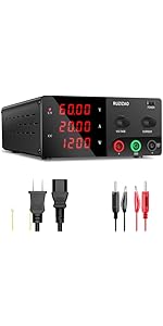 Amazon | RUZIZAO 直流安定化電源、0-120V 0-3A電圧電流調整、出力制御