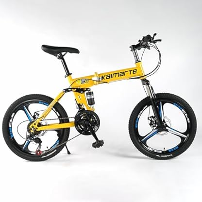 zhangbaoshun Faltbares Mountainbike 20 Zoll,24 Gänge fahrräder,Stahlrahmen,Federung Vorderradgabel,Hydraulische Scheibenbremsen,Robustes Design MTB bisiklet,20"-Spoked-Wheel – Bild 3