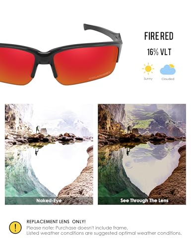 Image of BLAZERBUCK Polarized Replacement Lenses for Oakley Flak Beta OO9363 /Flak Beta Asian Fit OO9372 Sunglass