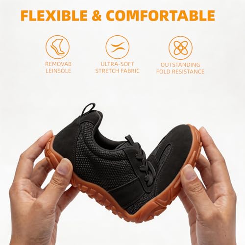 Image of Women's Barefoot Sneakers Wide Toe Box Zero Drop Sneakers | Breathable Lightweight Non-Slip Shoes for Gym Training, Trail Running, Hiking & Daily Walking