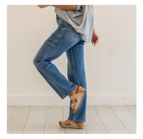 Judy Blue High Waist 90's Cargo Straight Leg Jeans, 826593