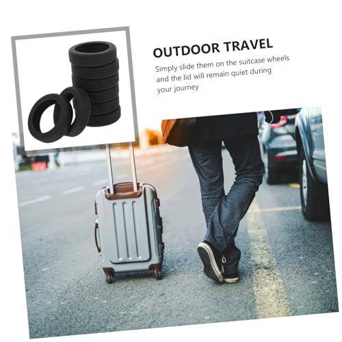 8pcs Suitcase Wheel Covers Luggage Wheel Protection Replacement Covers Noise Reducing4