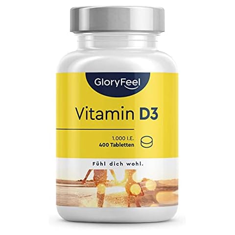 Vitamin D Sonnenvitamin - 400 Tabletten - Laborgeprüfte 1000 IE Vitamin D3 pro Tablette Cover