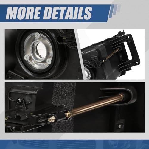 Image of Auto Dynasty Headlights for 02-05 Dodge Ram 1500 2500 3500, Black Clear | Headlights Assembly for 02-05 Dodge Ram 1500 2500 3500, Driver and Passenger Side Halogen Headlamps Replacement, Black Clear