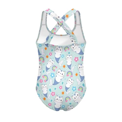 Image of Girls One-Piece Swimsuit for Swimming Lessons Beach Volleyball Pool Party Outdoor Training Quick Dry