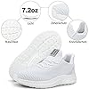 Feethit Femme Chaussures de Sport Running Air Respirant Chaussures de Course Légères Basket Fitness Gym Jogging Outdoor 40 Blanche #3