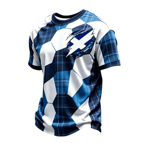 Genérico Camisetas De Futbol,Camiseta De FúTbol De Escocia (Reino Unido) para Aficionados Al FúTbol para Un Look Casual Estampado GráFico De FúTbol