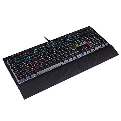 Corsair Strafe RGB MK.2 Silent Tastiera Meccanica Gaming, Cherry MX Silent, Retroilluminazione RGB Multicolore, Italiano QWERTY, Nero