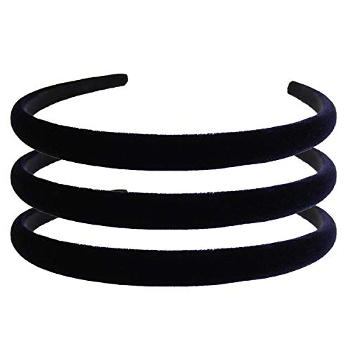 Zac's Alter Ego Set of 3 10mm Velvet Alice Bands/Hair Bands/Headbands