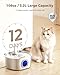 Cat Water Fountain Stainless Steel: 108oz/3.2L Cat Fountain for Drinking- Pet Water Fountain for Cats Inside - Automatic Cat Water Dispenser Bowl - Cat Feeding & Watering Supplies - Water Level Window