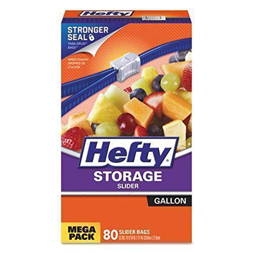 Hefty Slider Storage Bags, Gallon, 80 Count